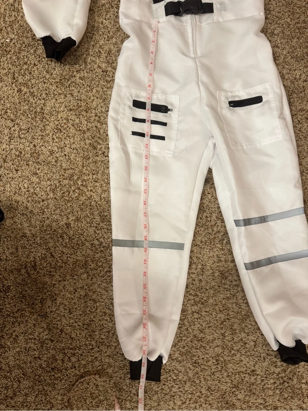 Kids White and Black NASA-Style Astronaut Jumpsuit Costume